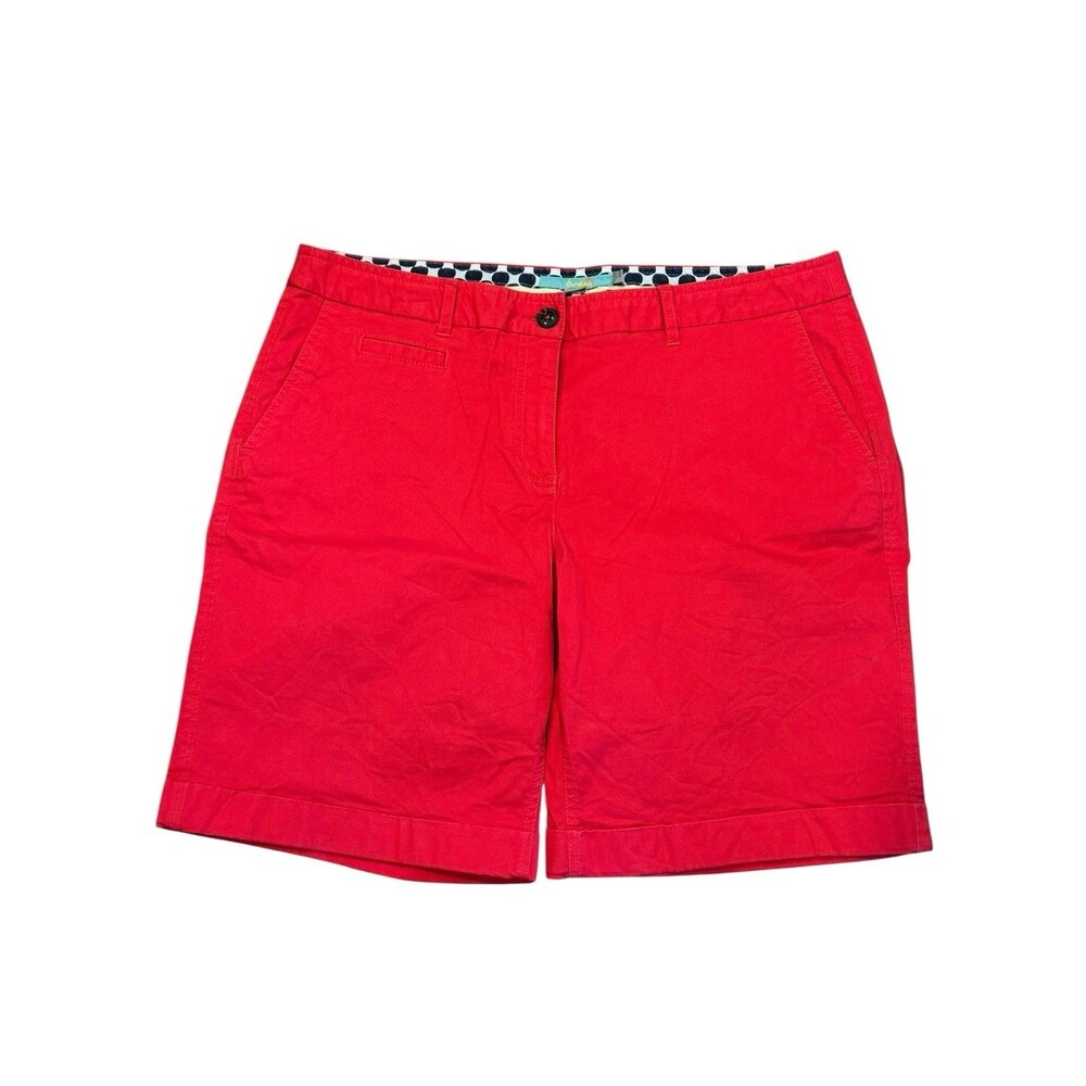 Boden Womens Chino Shorts Size 10 Large Red Cotton